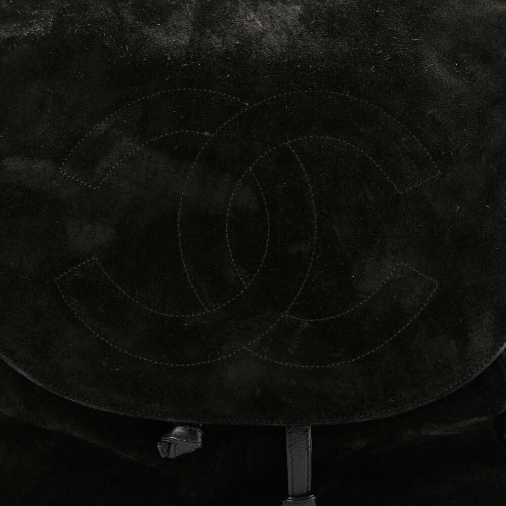 Chanel Suede Cc Drawstring Backpack #231877c19b - image 8